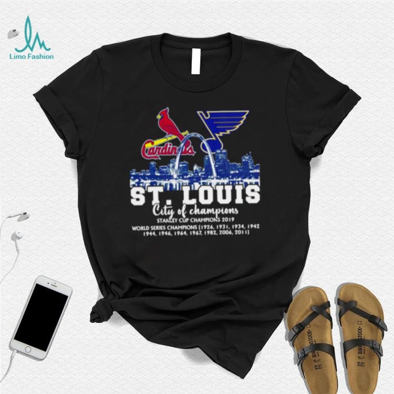 St. Louis City of Champions St Louis Cardinals and St. Louis Blues 2022 shirt