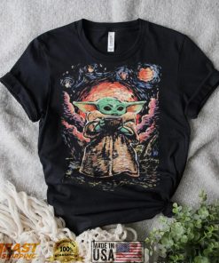 Star wars master Yoda ld starry night shirt