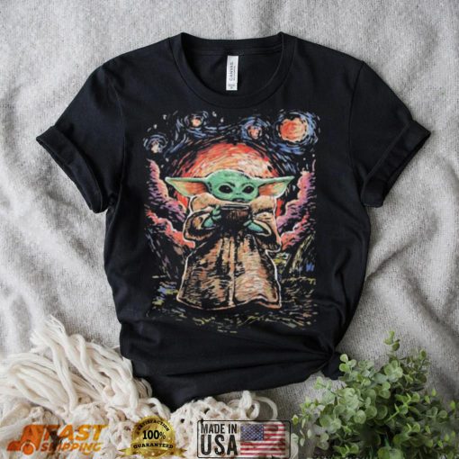 Star wars master Yoda ld starry night shirt