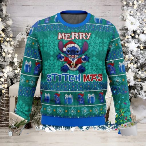Stitch Merry Stitchmas Snowflake Ugly Christmas Sweater