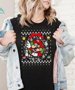 Super Mario Classic Ugly Christmas T Shirt Mario Graphic