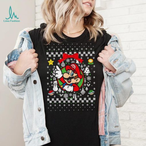 Super Mario Classic Ugly Christmas T Shirt Mario Graphic