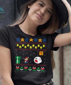Super Mario Design Pattern Ugly Christmas shirt