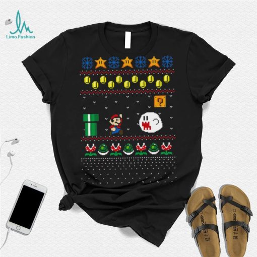 Super Mario Design Pattern Ugly Christmas shirt