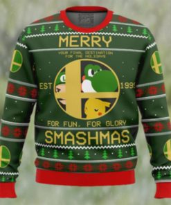 Super Smash Bros Merry Smashmas Ugly Christmas Sweater