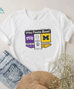 TCU vs Michigan Football 2022 CFP Semifinal Vrbo Fiesta Bowl Logo Matchup Shirt