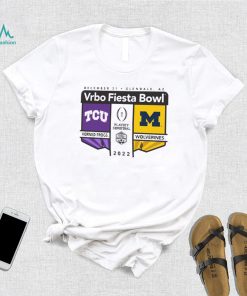 TCU vs Michigan Football 2022 CFP Semifinal Vrbo Fiesta Bowl Logo Matchup Shirt