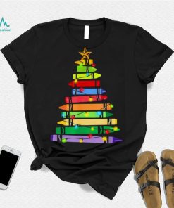 Teacher Christmas T Shirt Crayon Tree Light Gifts Student