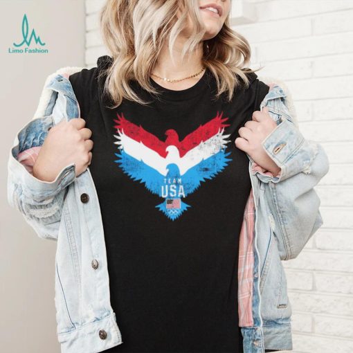 Team USA flag Eagle logo retro shirt