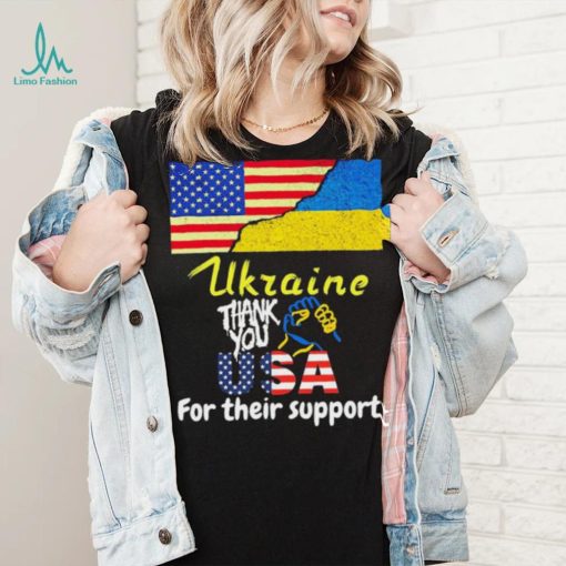 Thank You USA For Their Support I Stand With Ukraine Ukraine Flag Shirt