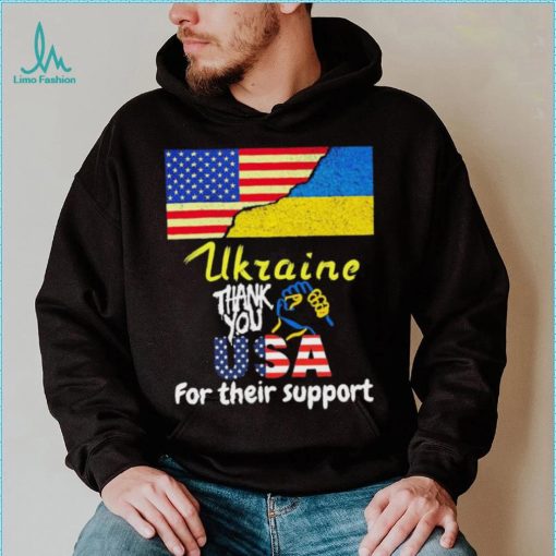 Thank You USA For Their Support I Stand With Ukraine Ukraine Flag Shirt