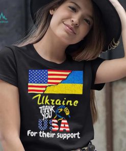 Thank You USA For Their Support I Stand With Ukraine Ukraine Flag Shirt