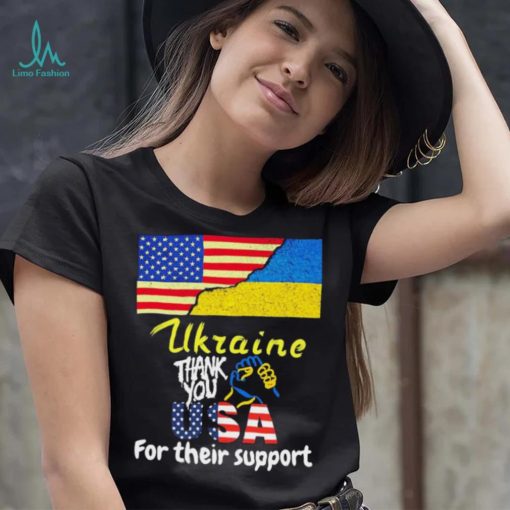 Thank You USA For Their Support I Stand With Ukraine Ukraine Flag Shirt