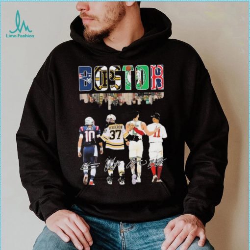 The Boston City Sports Patrice Bergeron Mac Jones Jayson Tatum And Rafael Devers Signatures Shirt