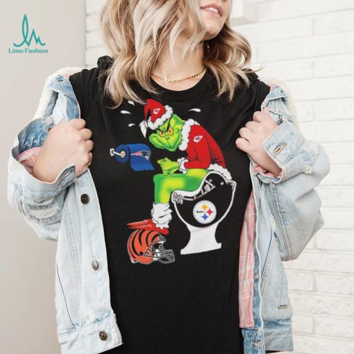 The Grinch Chiefs Shit On Toilet Steelers And Other Teams Bengals, Patriots Shirt