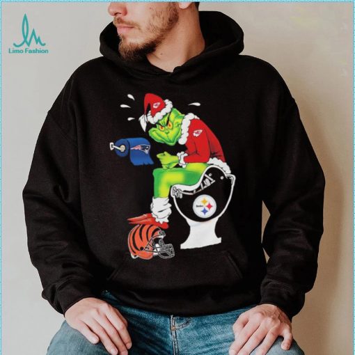 The Grinch Chiefs Shit On Toilet Steelers And Other Teams Bengals, Patriots Shirt