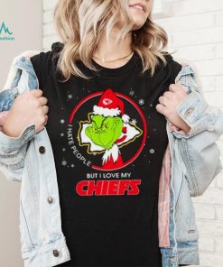 The Grinch I Hate People But I Love My Kansas City Chiefs Christmas T Shirt