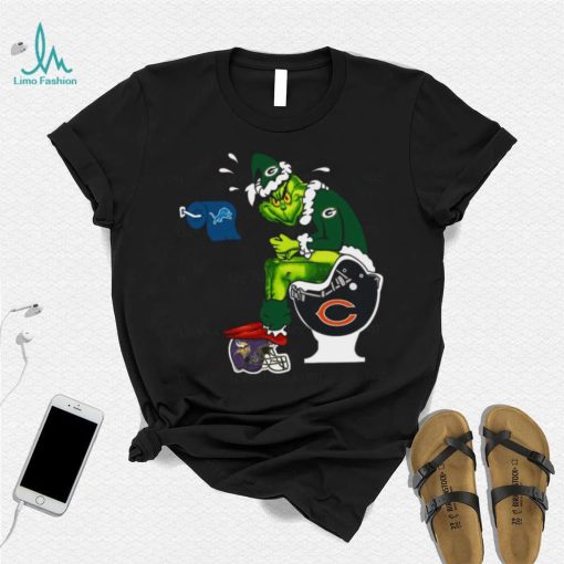 The Grinch Toilet Green Bay Packers Minnesota Vikings Chicago Bears Detroit Lions shirt