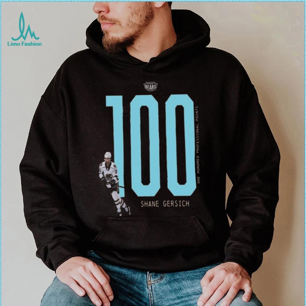 The Hershey Bears Shane Gersich 100 Professional Points Shirt The Hershey Bears Shane Gersich 100 Professional Points Shirt