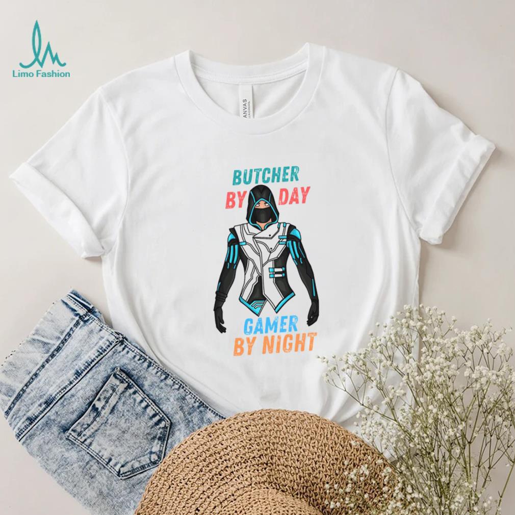 The Iconic Design Butcher By Day Gamer By Night Funny Gaming Unisex T Shirt The Iconic Design Butcher By Day Gamer By Night Funny Gaming Unisex T Shirt