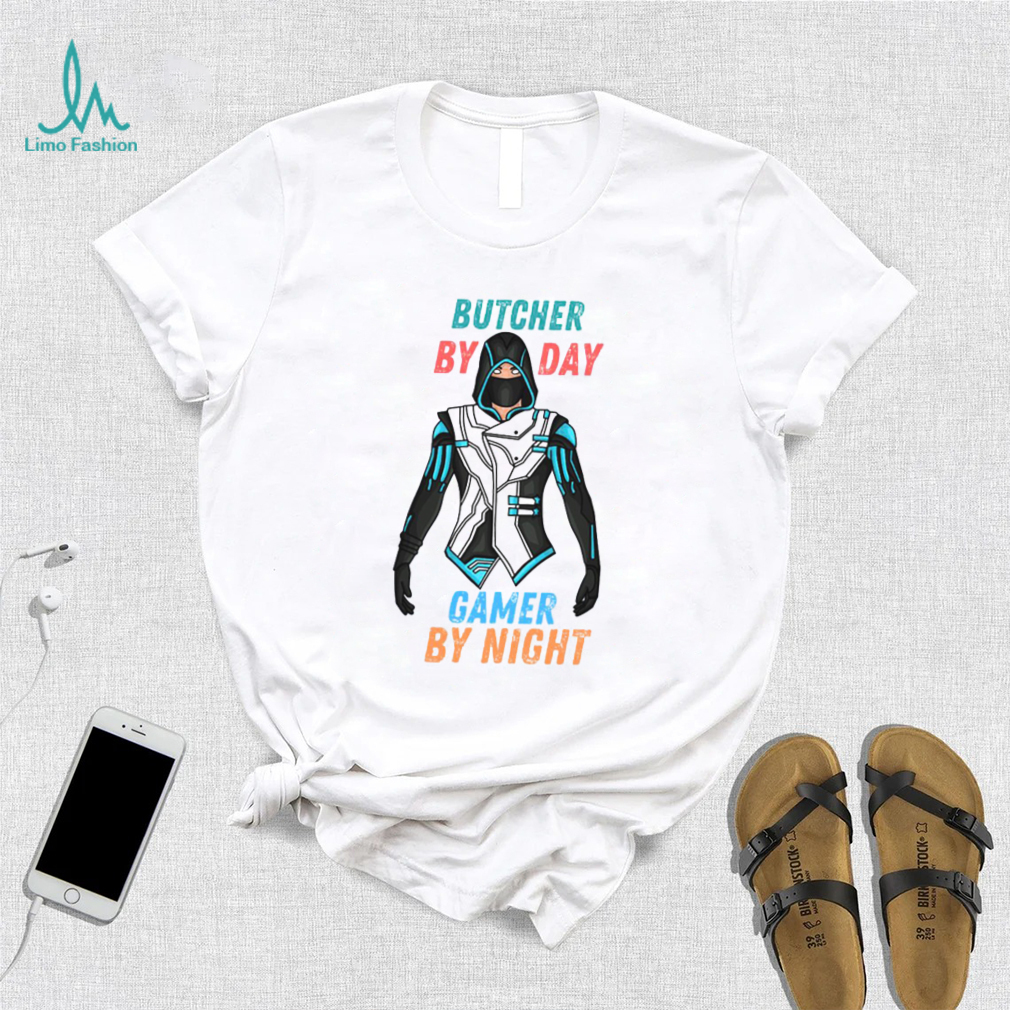 The Iconic Design Butcher By Day Gamer By Night Funny Gaming Unisex T Shirt The Iconic Design Butcher By Day Gamer By Night Funny Gaming Unisex T Shirt