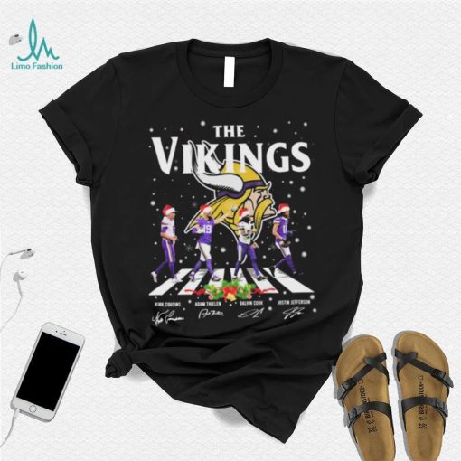 The Vikings Kirk Cousins Adam Thielen Dalvin Cook And Justin Jefferson Abbey Road Christmas Signatures Shirt