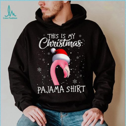 This Is My Christmas Pajama Flamingo Santa Xmas Christmas Pajama T Shirt