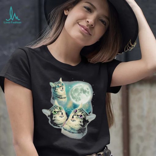 Three grumpy cats to the moon shirt