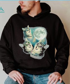 Three grumpy cats to the moon shirt