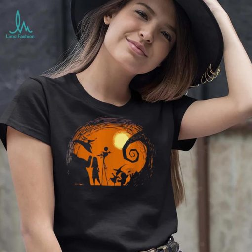 Tim Burton’s Nightmare Before Christmas T Shirt Halloween Silhouette