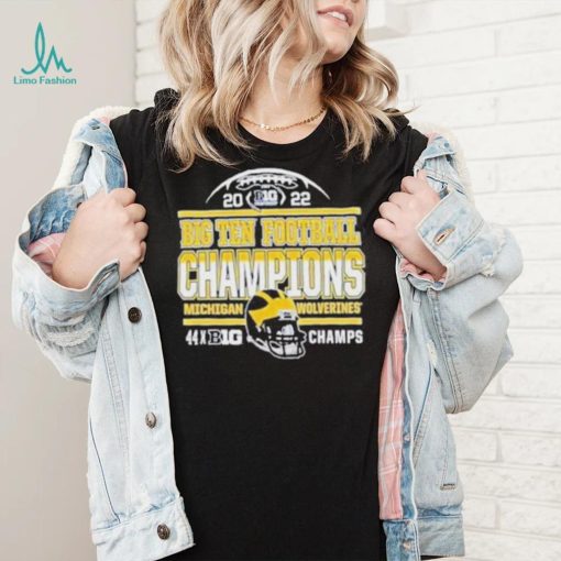 Top michigan wolverines 44 time big 10 Football conference champions shirt