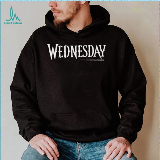 Top wednesday simple text logo shirt