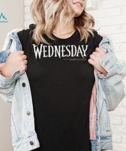 Top wednesday simple text logo shirt