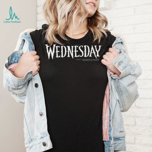 Top wednesday simple text logo shirt