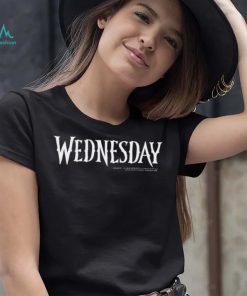 Top wednesday simple text logo shirt