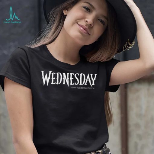 Top wednesday simple text logo shirt