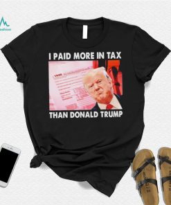 Trending I Paid More Tax Than Donald Trump Shirt