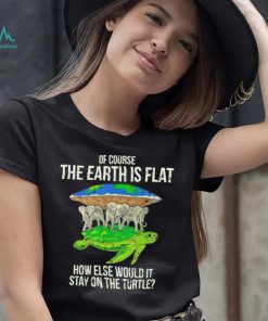 Turtle and Elephants of course the Earth is flat how else would it stay on the Turtle art shirt1