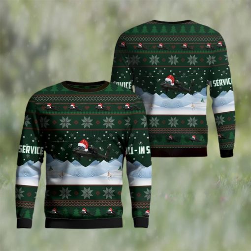 US Army AH 64E Apache Guardian Ugly Christmas Sweater