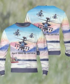 US Army Boeing AH 64 Apache Ugly Christmas Sweater