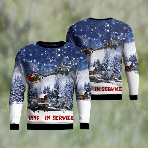 US Army Boeing AH 64D Longbow Apache Ugly Christmas Sweater