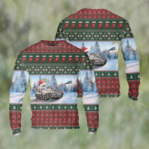 US Army M551 Sheridan Tank Ugly Christmas Sweater