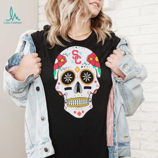 USC Trojans Fight On Sugar Skull T Shirt