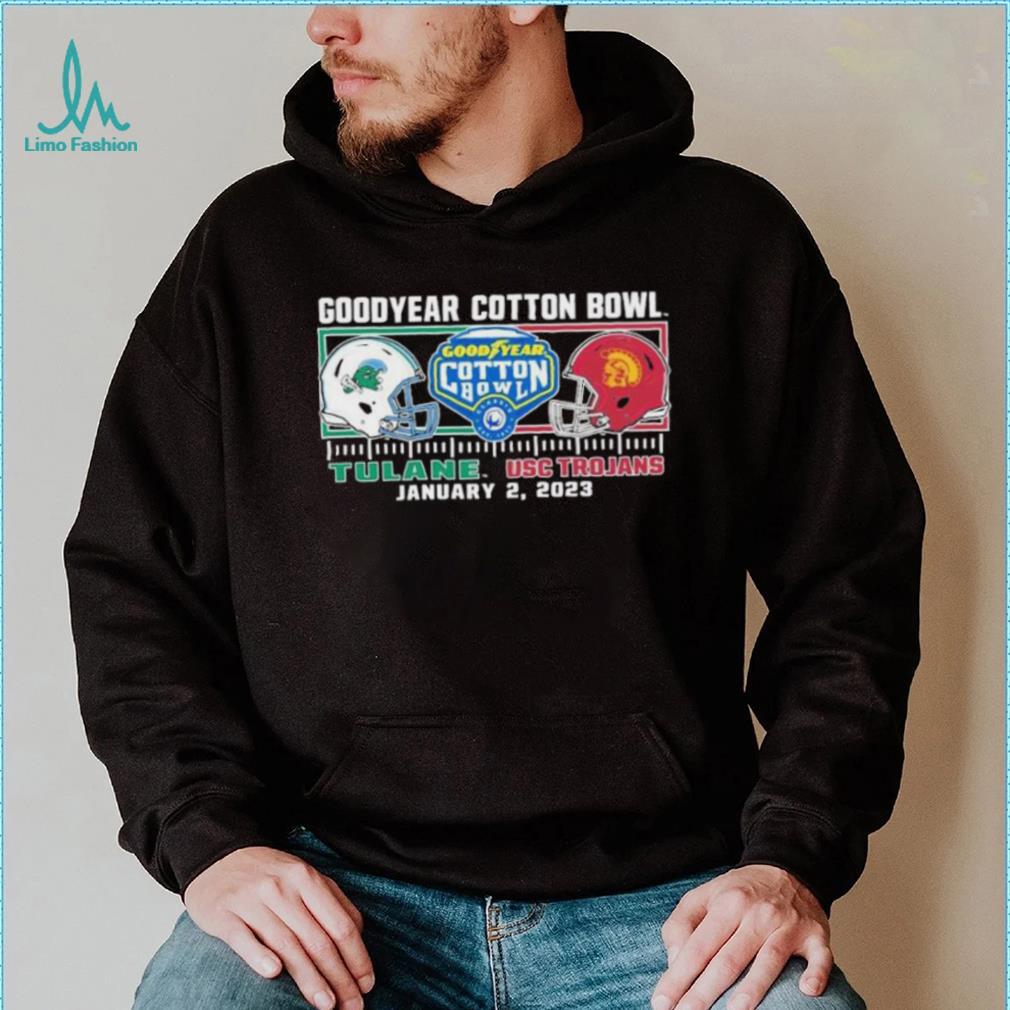 USC Trojans Football vs Tulane Cotton Bowl Bound 2023 Dueling Helmet T Shirt USC Trojans Football vs Tulane Cotton Bowl Bound 2023 Dueling Helmet T Shirt