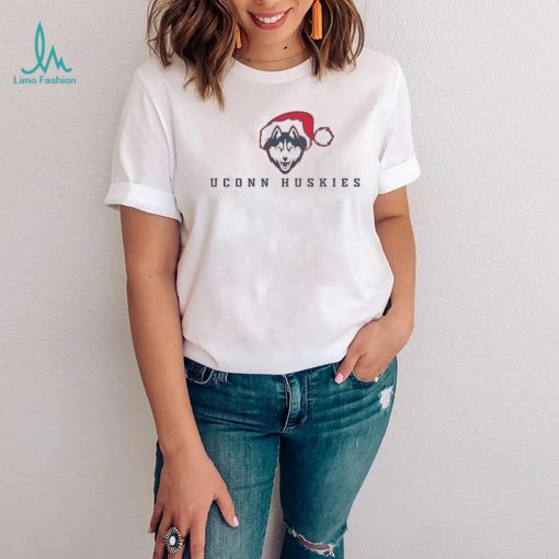 Uconn Huskies Logo With Santa Hat Christmas Shirt