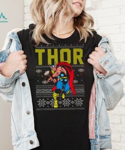 Ugly Christmas T Shirt Marvel Thor Retro Ugly Sweater Christmas Graphic