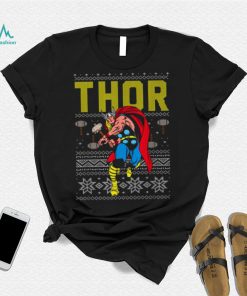 Ugly Christmas T Shirt Marvel Thor Retro Ugly Sweater Christmas Graphic