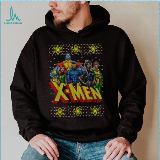 Ugly Christmas T Shirt Marvel X Men Group Ugly Christmas Sweater Graphic