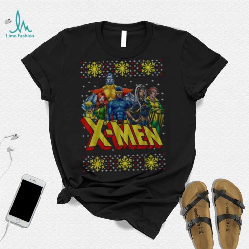 Ugly Christmas T Shirt Marvel X Men Group Ugly Christmas Sweater Graphic