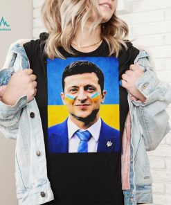 Ukraine Flag Ukrainian President Zelensky Hero Grunge Design Shirt